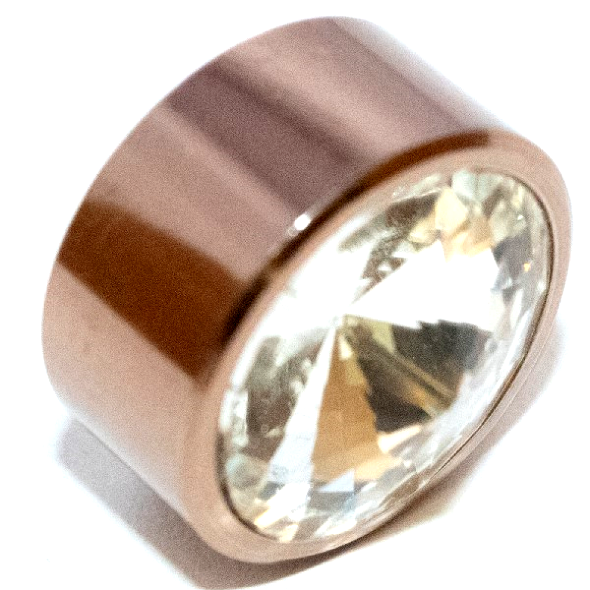 RiseOm 圆形钻石镜帽/指甲装饰/镜指甲装饰盖黄铜材质