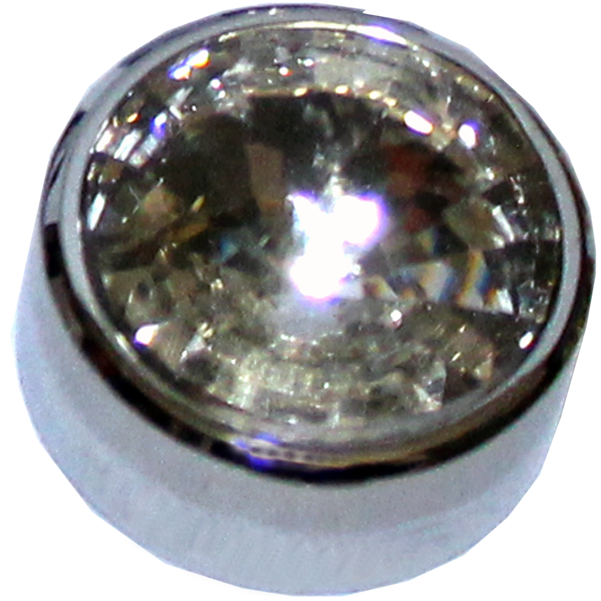 RiseOm 圆形钻石镜帽/指甲装饰/镜指甲装饰盖黄铜材质