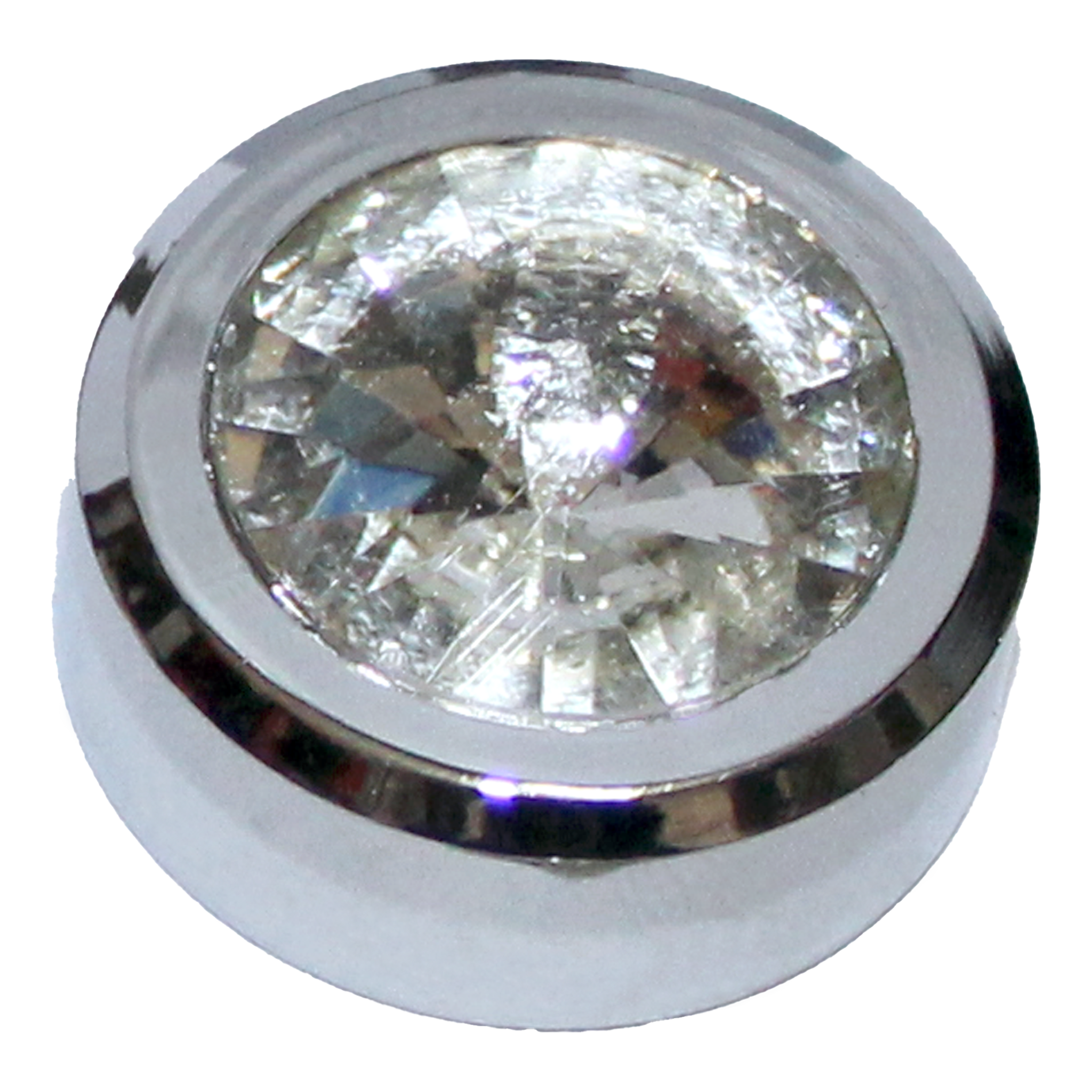 RiseOm 圆形钻石镜帽/指甲装饰/镜指甲装饰盖黄铜材质