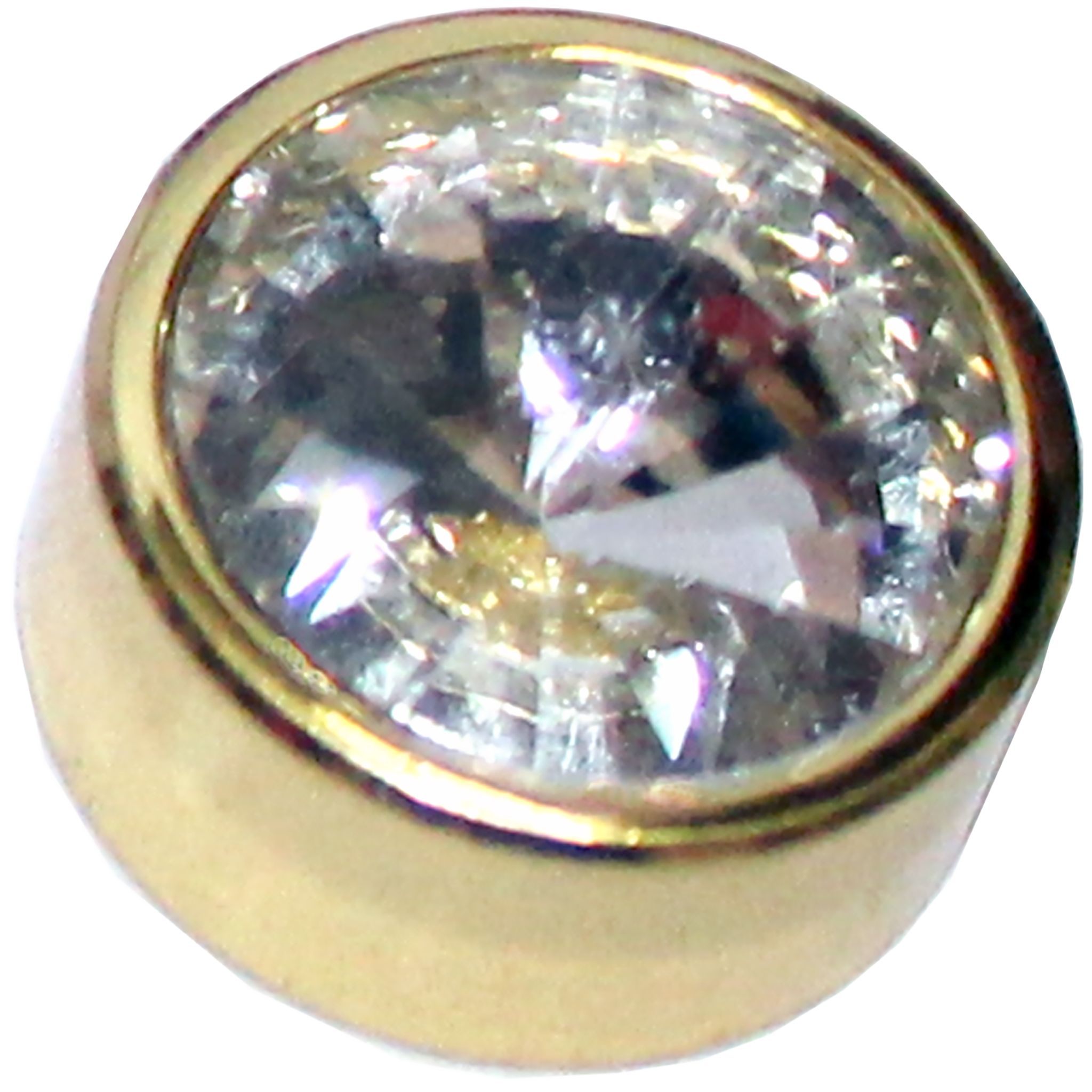 RiseOm 圆形钻石镜帽/指甲装饰/镜指甲装饰盖黄铜材质