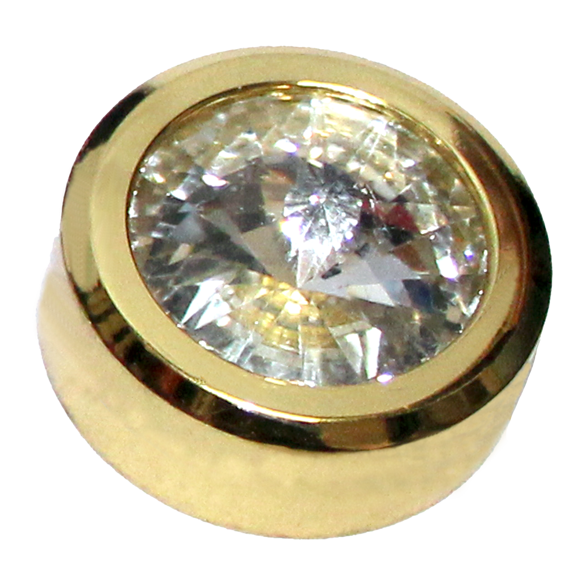 RiseOm 圆形钻石镜帽/指甲装饰/镜指甲装饰盖黄铜材质