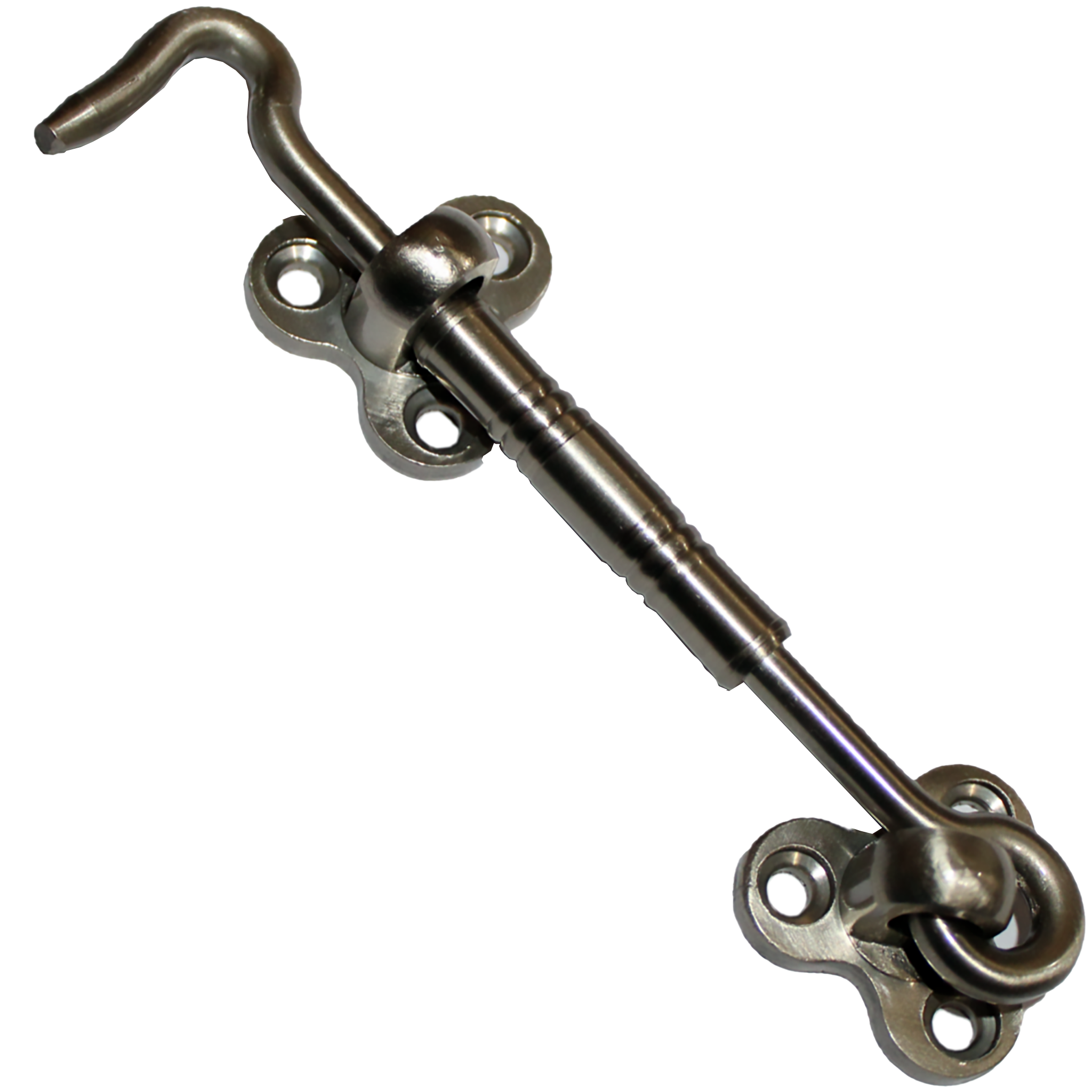 RiseOm Brass Gate Hook/Window Hook for Double Doors Gates/Windows(Flower Eye)