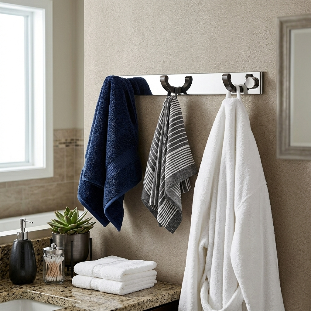 RiseOm Wall Mounted Hanger for Clothes, Towel Hooks Made of Brass