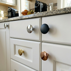 RISEOM Knob for Cabinet Drawers,Wardrobe,Kitchen Door Pull knob Made of Brass (40 mm Dia)