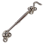 RiseOm Brass Heavy Gate Hook and Eye / Window Hook for Double Doors Gates /Windows(Flower Eye)