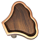 Riseom Premium Wood Inlay Cabinet Knobs & Pulls – Zinc Alloy Hardware in Matte Black, Rose Gold, and Antique Finishes – Multiple Geometric Shapes