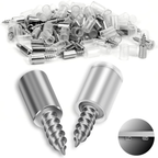 RiseOm Shelf Support Pegs/Shelf Pins with Non-Slip Sleeve Self-Tapping Screws One-Piece Shelf Pegs Metal Shelf Support for Kitchen Cupboards Cabinet Wardrobe Furniture