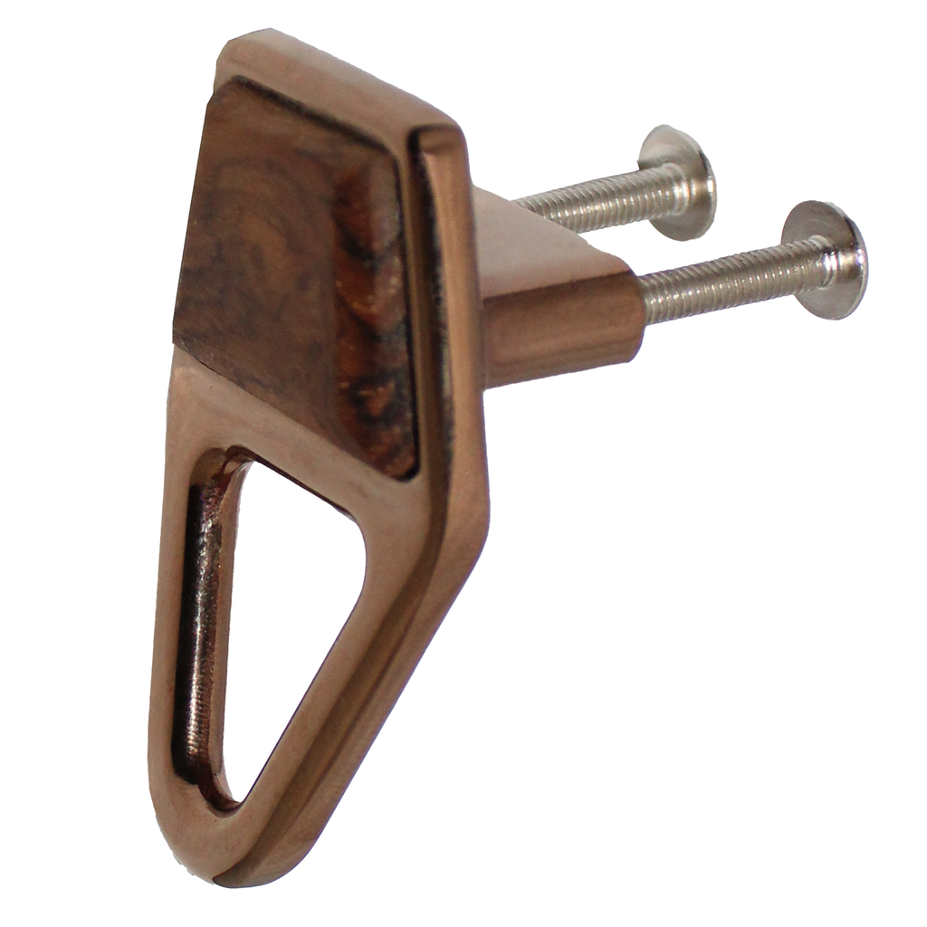 Riseom Premium Wood Inlay Cabinet Knobs & Pulls – Zinc Alloy Hardware in Matte Black, Rose Gold, and Antique Finishes – Multiple Geometric Shapes