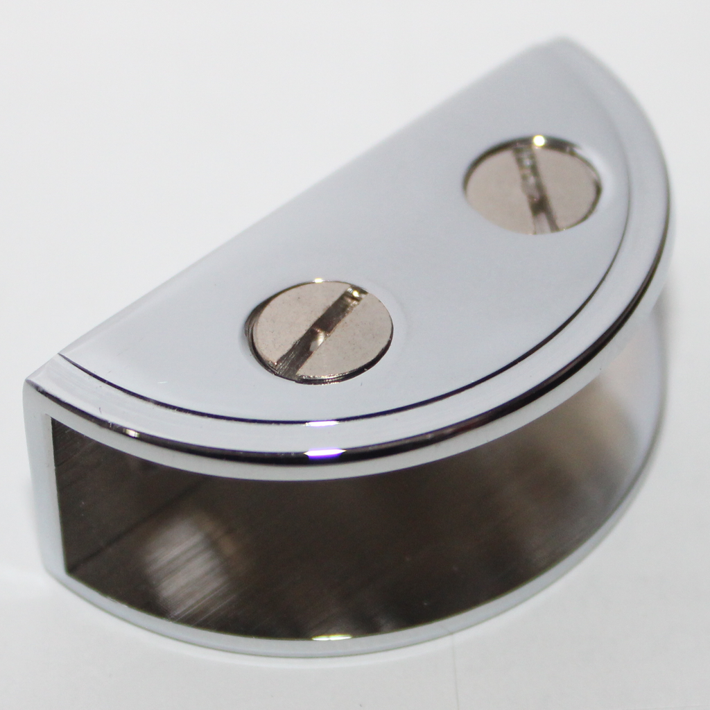 RiseOm Heavy D Bracket/D Clamp Bracket for Glass Made of Brass - RiseOm Hardware