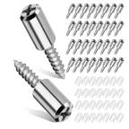 RiseOm Shelf Support Pegs/Shelf Pins with Non-Slip Sleeve Self-Tapping Screws One-Piece Shelf Pegs Metal Shelf Support for Kitchen Cupboards Cabinet Wardrobe Furniture