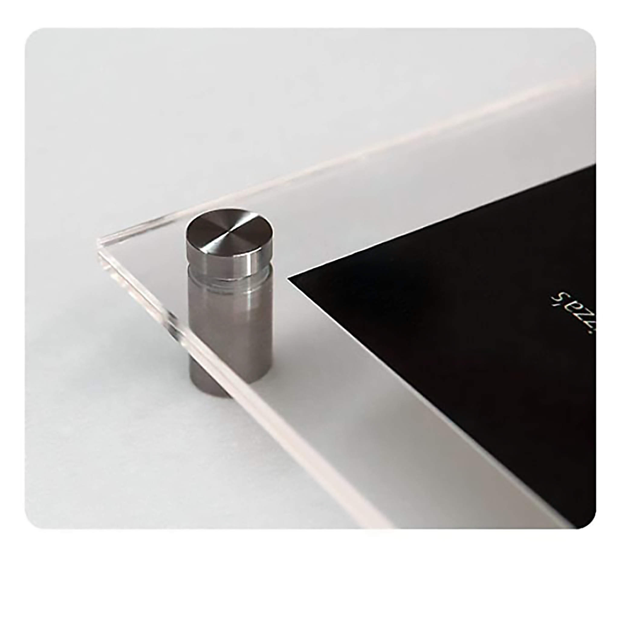 RiseOm Spacer/Standoffs for Wall mounting Glass Made of Steel