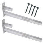 RiseOm Steel Heavy Fix Size F Bracket/Glass Shelf Support / 9.5 mm Rod Thickness