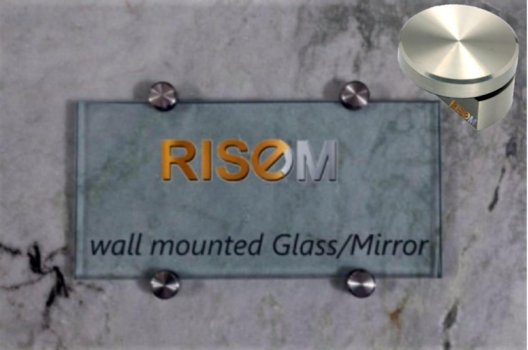 RISEOM 6mm Half Round Mirror Bracket Silver Pack of 60--RiseOm Hardware-RISEOM