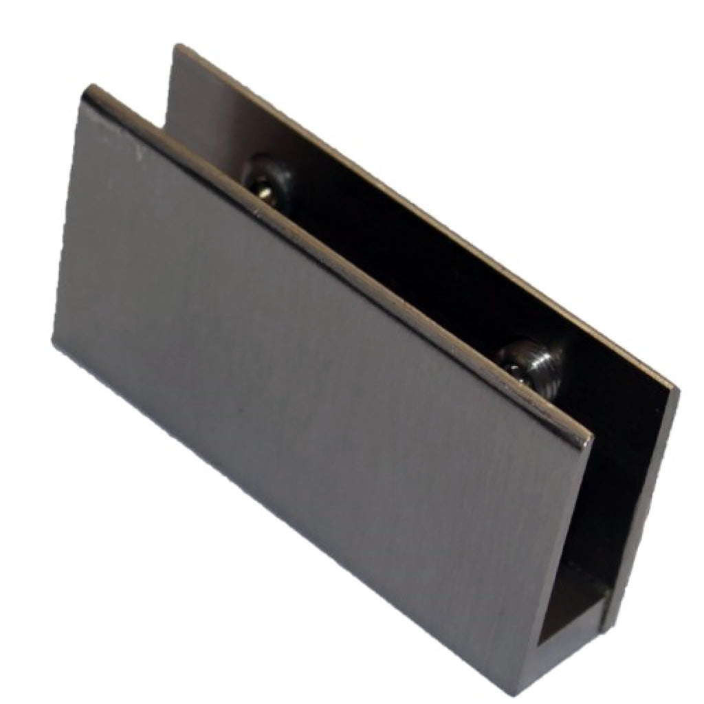 RiseOm Rectangular-Shape Glass Clip Clamp Bracket/U Bracket of Brass