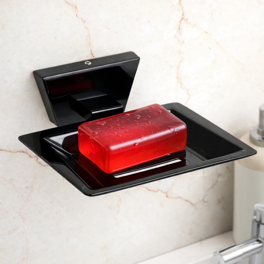 RISEOM Stainless Steel Soap Dish Holder for Bathroom & Kitchen,Wall Mounted Soap Stand