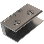 RiseOm Rectangular-Shape Glass Clip Clamp Bracket/U Bracket of Brass