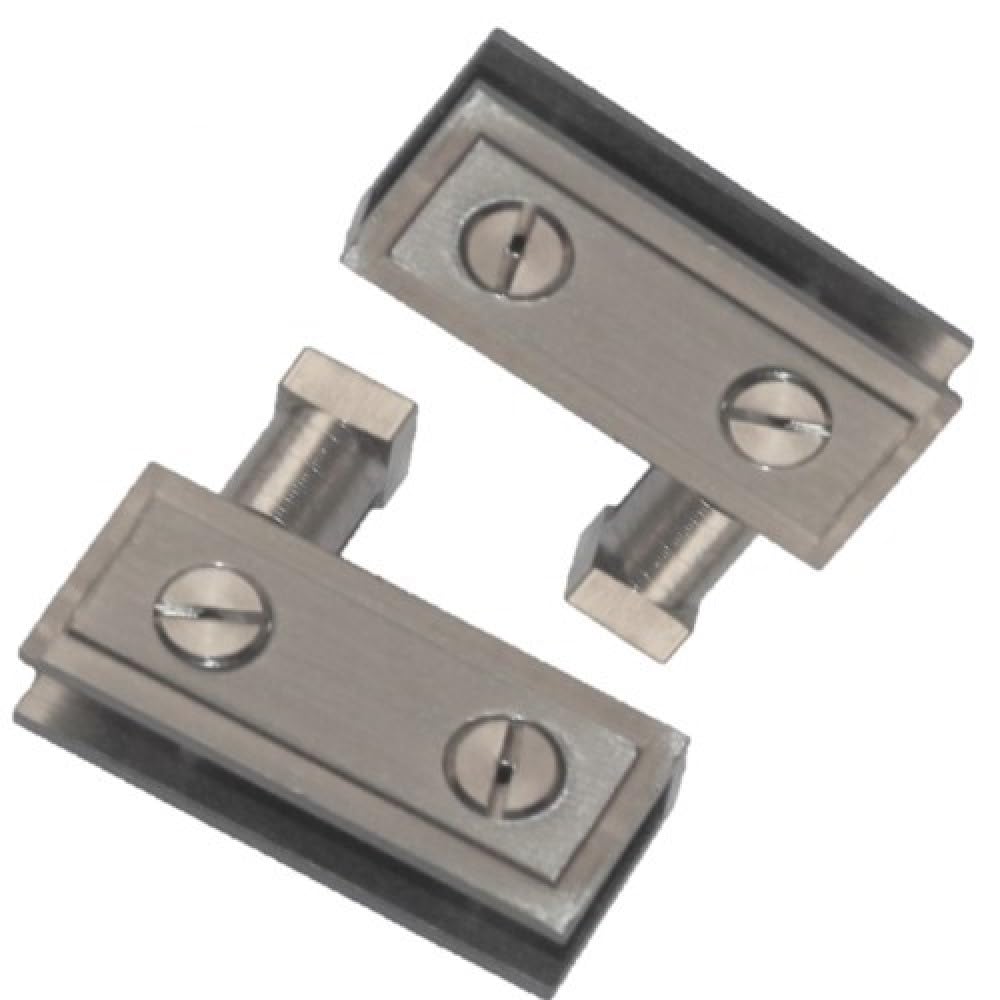 RiseOm Glass Door Pivot Hinge for Free Swinging Doors - Clamp Clips Holders Made of Brass