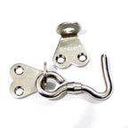 RISEOM Steel Gate Hook and Eye,Window Hook for Double Doors Gates/Windows (Flower Eye)
