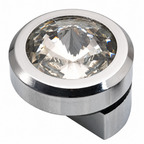RiseOm  Mirror Bracket, Glass Holder Bracket (Diamond), Polished Chrome finish Made Of Brass