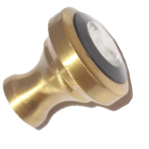 RISEOM Hardware Brass Cabinet Drawers-Wardrobe-Kitchen Door Pull Knobs (23 mm Dia) Pack of 4
