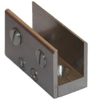 RiseOm Rectangular Shape Glass Clip Clamp U type Brackets made of Brass