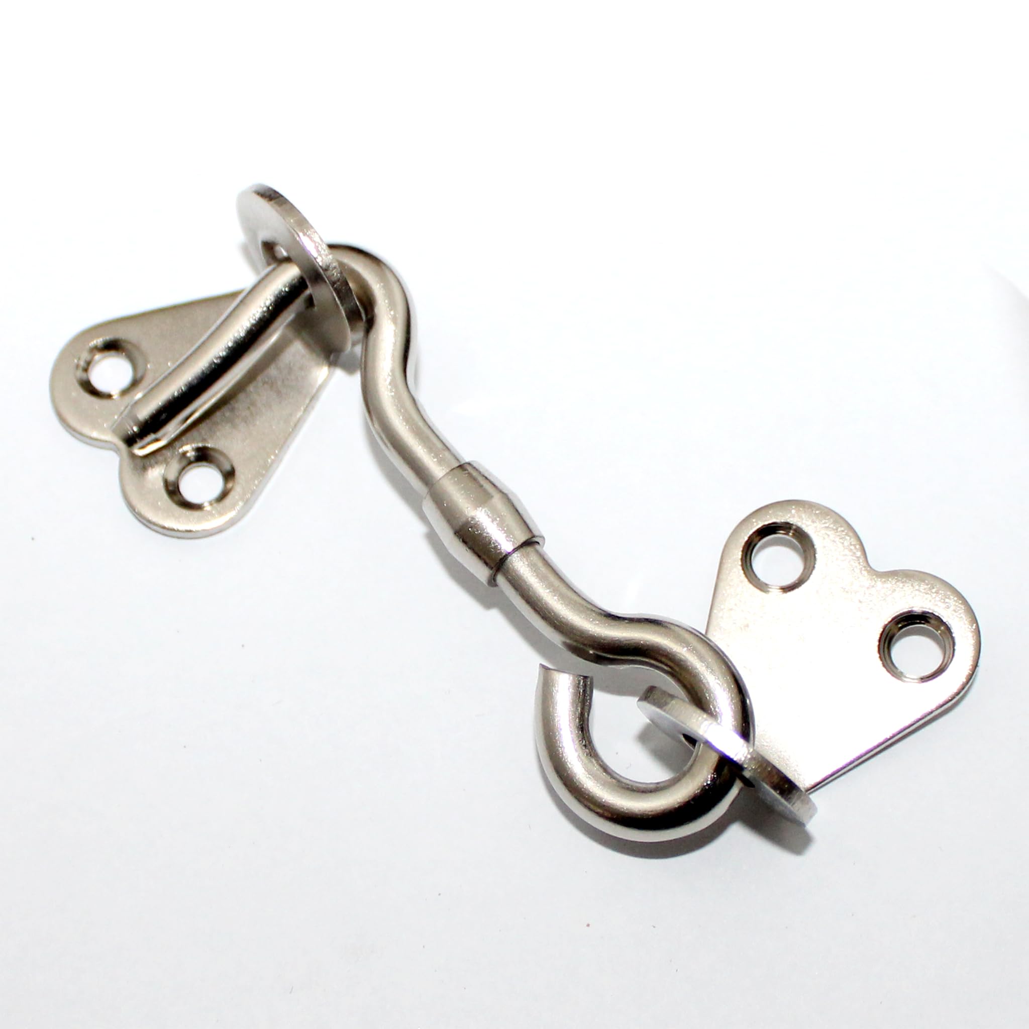 RISEOM Steel Gate Hook and Eye,Window Hook for Double Doors Gates/Windows (Flower Eye)