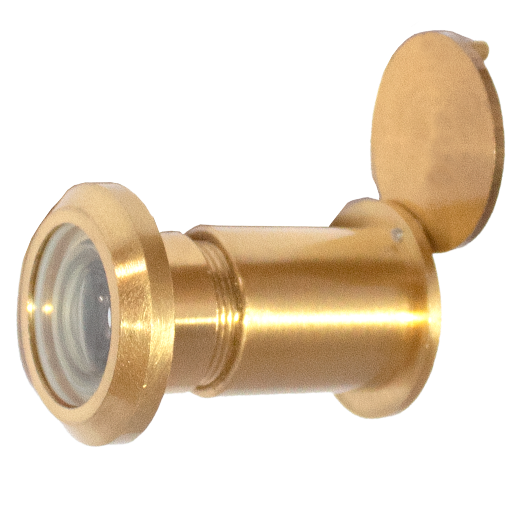 RiseOm Brass Door Peephole (Door Eye) 180 Degree Viewer (Shutter-GoldYellow-3")