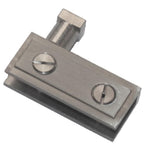 RiseOm Glass Door Pivot Hinge for Free Swinging Doors - Clamp Clips Holders Made of Brass