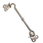 RISEOM Steel Gate Hook and Eye,Window Hook for Double Doors Gates/Windows (Flower Eye)