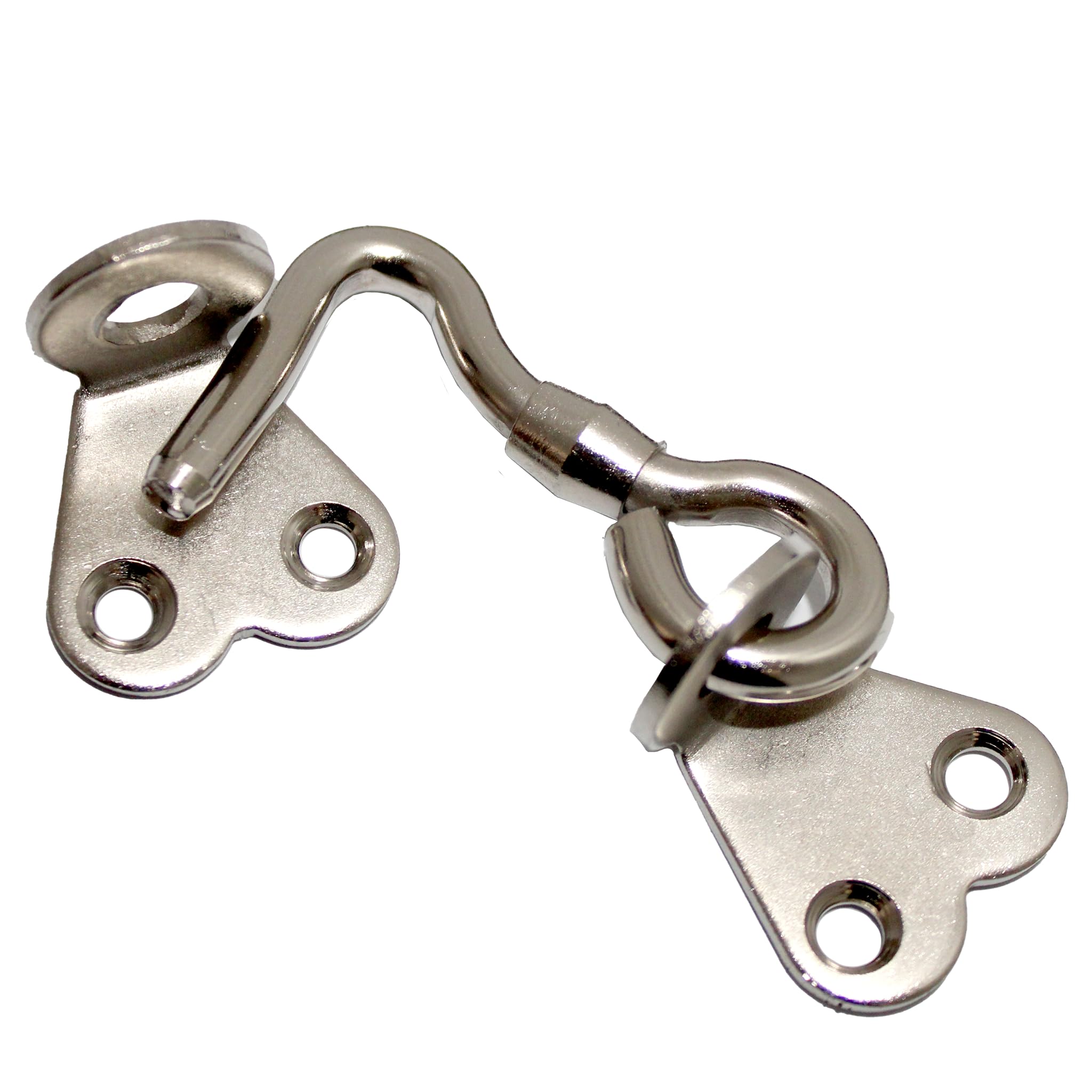 RISEOM Steel Gate Hook and Eye,Window Hook for Double Doors Gates/Windows (Flower Eye)