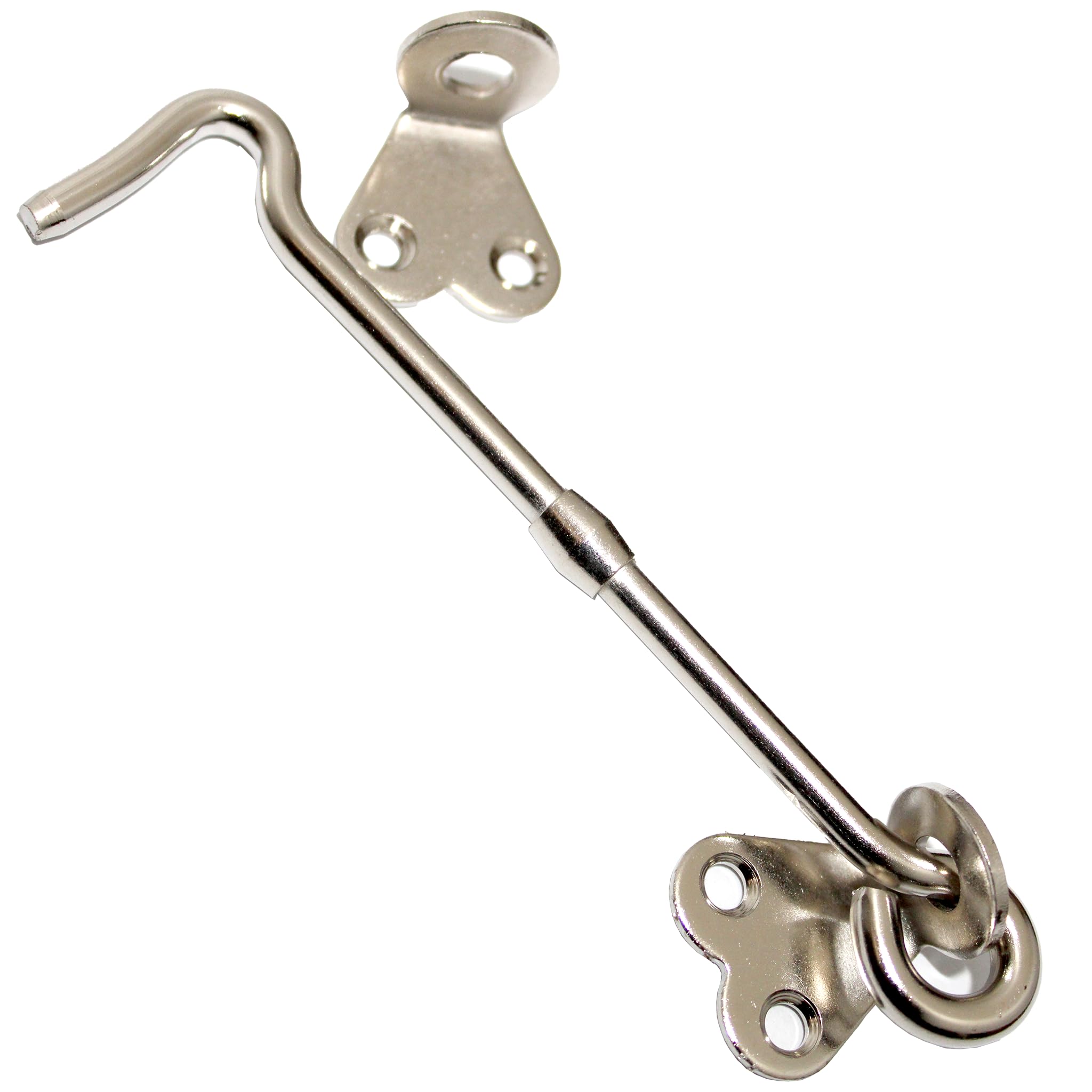 RISEOM Steel Gate Hook and Eye,Window Hook for Double Doors Gates/Windows (Flower Eye)