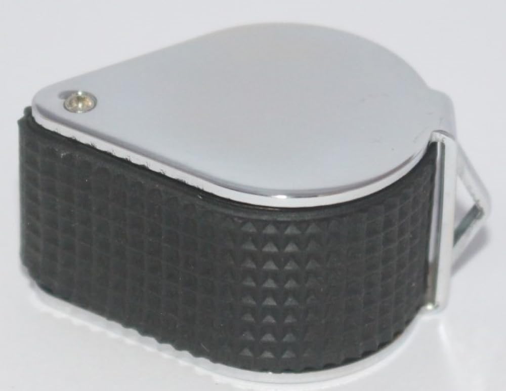 RiseOm Brass Jewelers Eye Loupe,Magnifier,Fold able Jewelry Magnifier for Gems,Jewelry,Coins,Stamps, etc