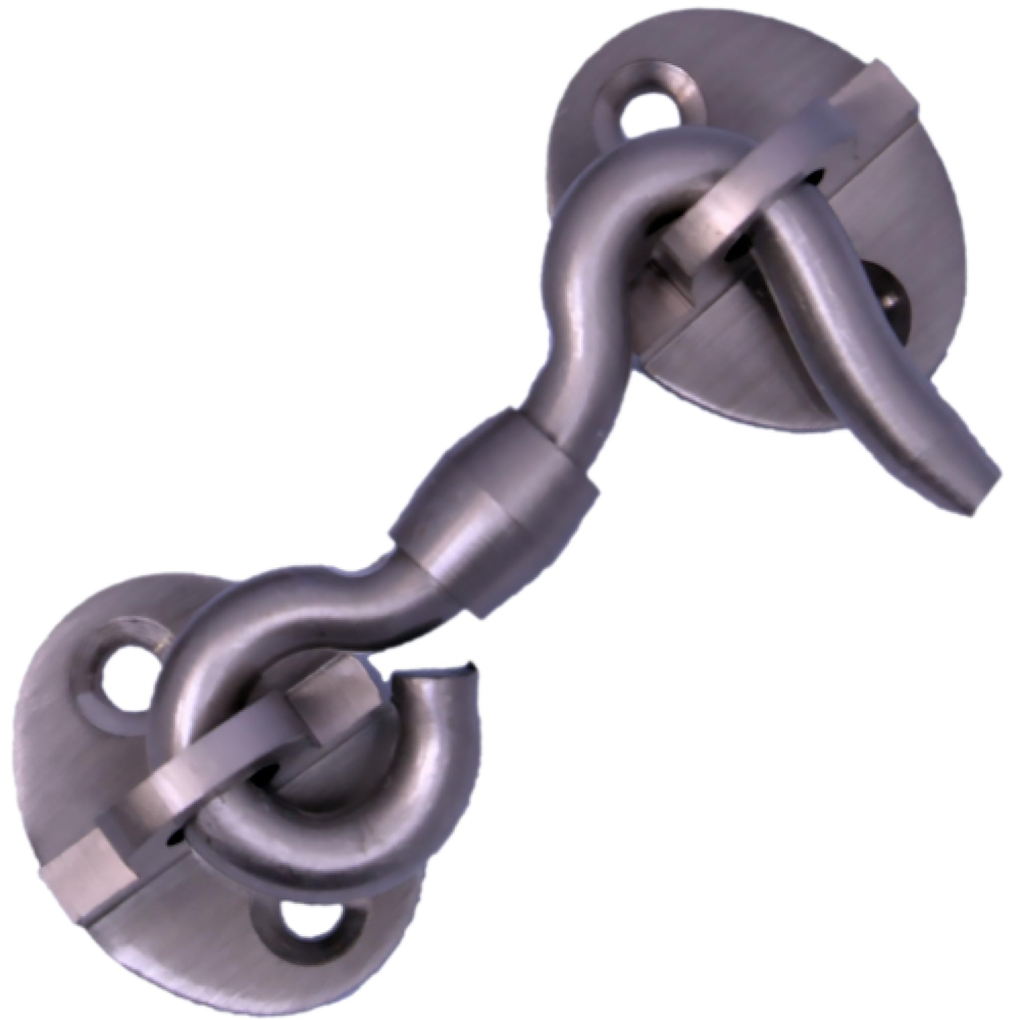 RISEOM Brass Gate Hook and Eye/Window Hook for Double Doors Gates/Windows (Heavy Oval Eye)