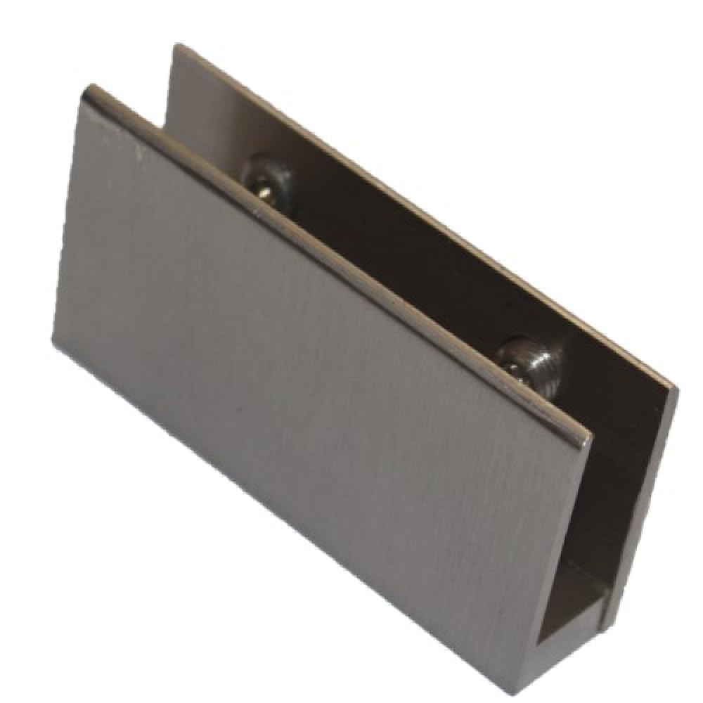 RiseOm Brass Clip/Bracket(Folding) for Glass Fittings Silver Pack of 4