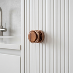 Riseom Premium Wood Inlay Cabinet Knobs & Pulls – Zinc Alloy Hardware in Matte Black, Rose Gold, and Antique Finishes – Multiple Geometric Shapes