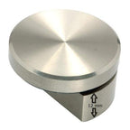 RiseOm 12mm Half Round Mirror Holder Bracket Silver Pack of 20 - RiseOm Hardware