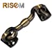 RiseOm Brass Gate Hook/Window Hook (Square-Oval Eye) Pack of 2 - RiseOm Hardware