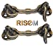 RiseOm Brass Gate Hook/Window Hook (Oval Eye) Pack of 2 - RiseOm Hardware