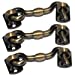 RiseOm Brass Gate Hook/Window Hook (Square-Oval Eye) Pack of 2 - RiseOm Hardware