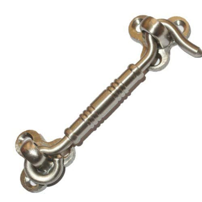 RiseOm Brass Gate Hook/Window Hook for Double Doors Gates/Windows(Flower Eye) - RiseOm Hardware