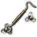 RiseOm Brass Gate Hook/Window Hook for Double Doors Gates/Windows(Flower Eye) - RiseOm Hardware