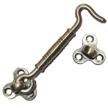 RiseOm Brass Gate Hook/Window Hook for Double Doors Gates/Windows(Flower Eye) - RiseOm Hardware