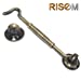 RiseOm Brass Gate Hook/Window Hook for Double Doors Gates/Windows - RiseOm Hardware