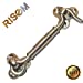 RiseOm Brass Gate Hook/Window Hook for Double Doors Gates/Windows(Flower Eye) - RiseOm Hardware