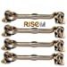 RiseOm Brass Gate Hook/Window Hook (Square-Oval Eye) Pack of 2 - RiseOm Hardware