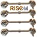 RiseOm Brass Gate Hook/Window Hook (Oval Eye) Pack of 2 - RiseOm Hardware