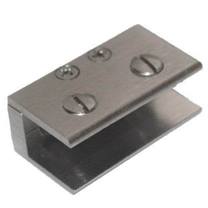 RiseOm Rectangular Shape Glass Clip Clamp Bracket/U Bracket Made of Brass - RiseOm Hardware