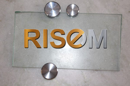 RiseOm Mirror Holder Bracket Made of Brass Pack of 4 - RiseOm Hardware